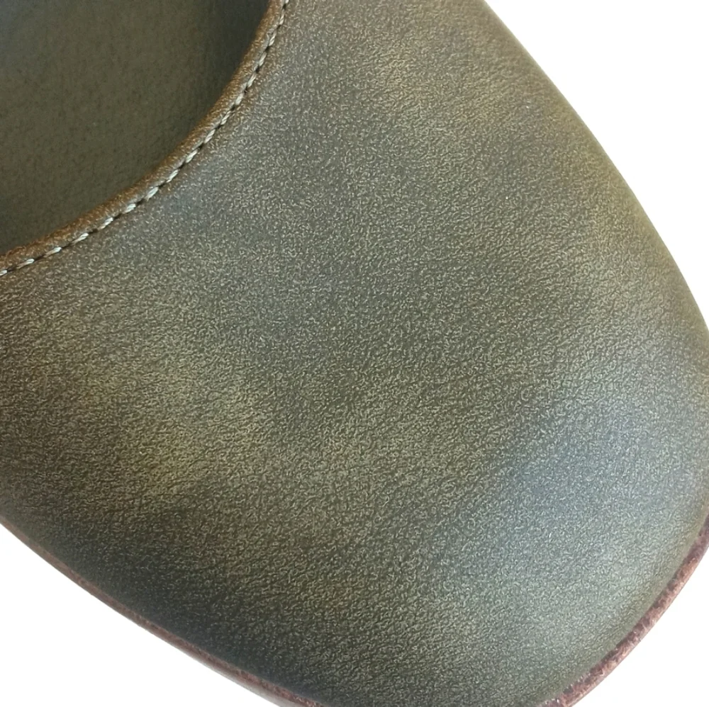 House of Harlow 1960 Olive Green Square Toe Ankle Strap Platform Heels 8M - Picture 15 of 16